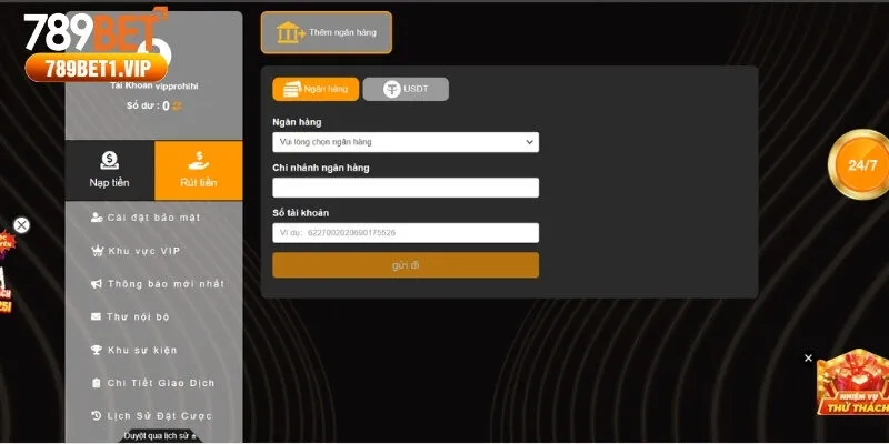 Các phương thức rút tiền nhanh tại 789bet